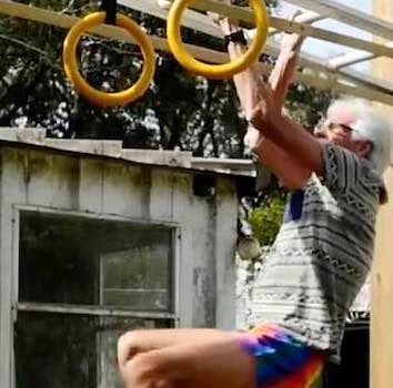 Stephen in the gym